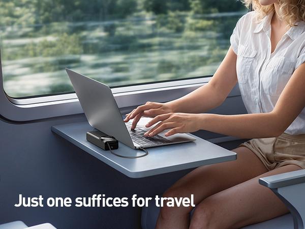 iWALK LinkPod Reel 20000mAh 65W Power Bank with Retractable USB-C Cable, Triple Device Charging, LED Display, White Portable Charger for iPhone, MacBook, Tablets - Smartphone