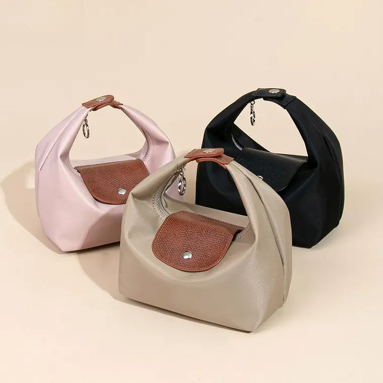 Crescent Underarm Handbag Purse - Nylon Fabric, Adjustable Strap, Multi-Color, Lightweight Compact Fit Plain Organiser, Bags for Everyday Outfit Matching, Home Organization Shoulder Crossbody Storage Bag, Durable Nylon Handbag, Daily Carry