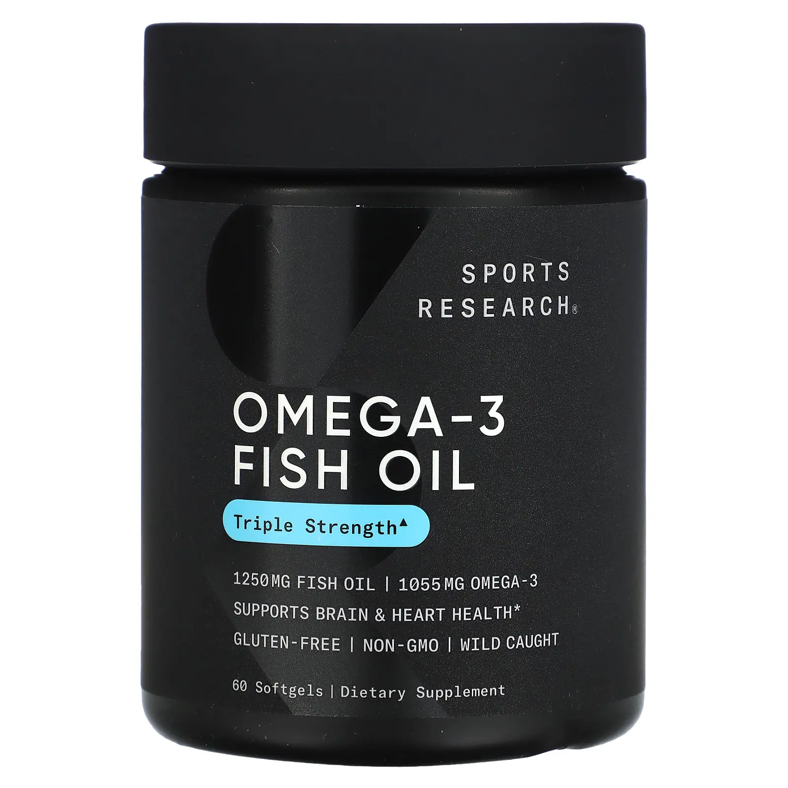 Sports Research Omega-3 Fish Oil, Triple Strength, 60 Softgels