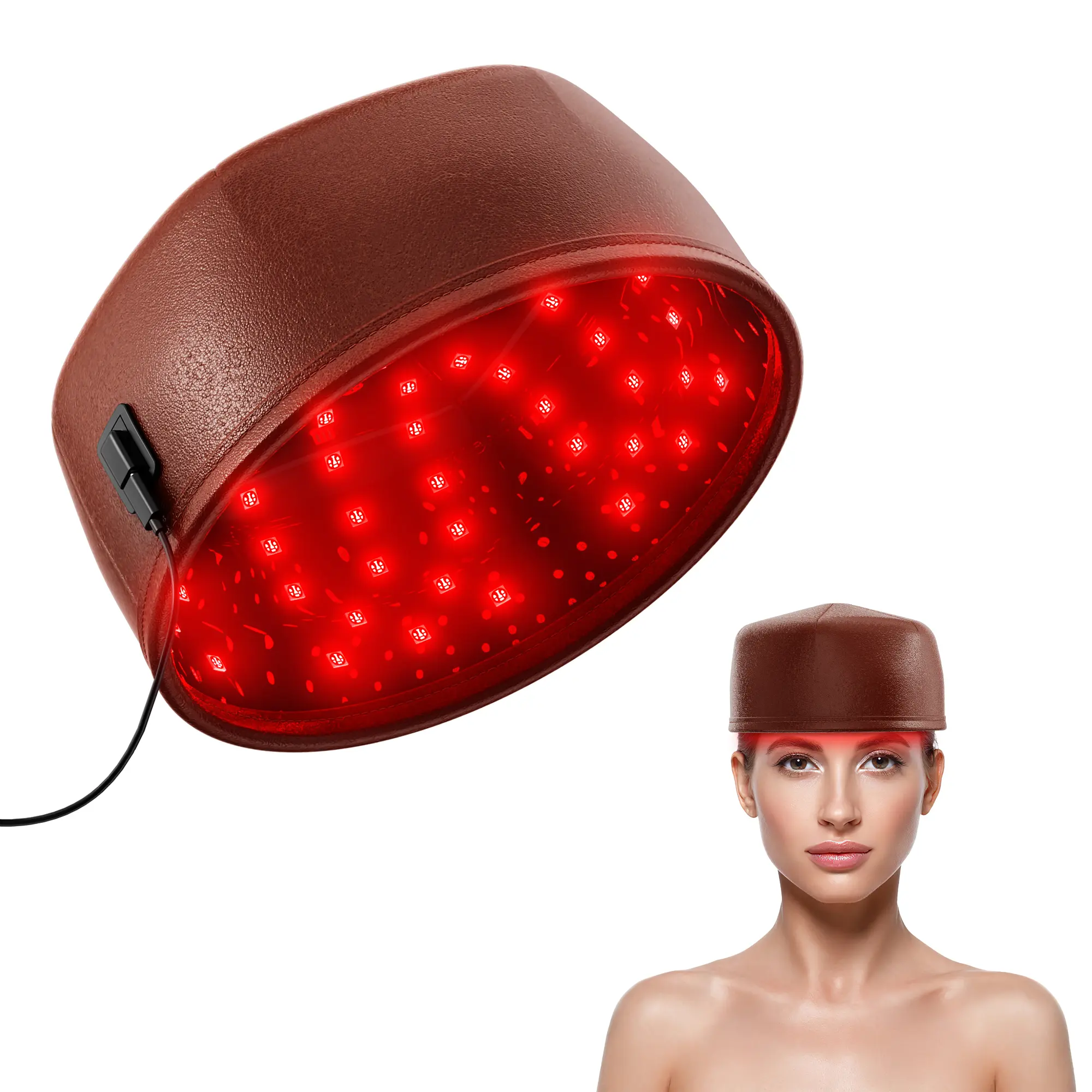 USB Rechargeable LED Hair Care Cap - Comfortable Headband for Daily Scalp Beauty Routine at Home, Hair Loss Care, Holiday Gift