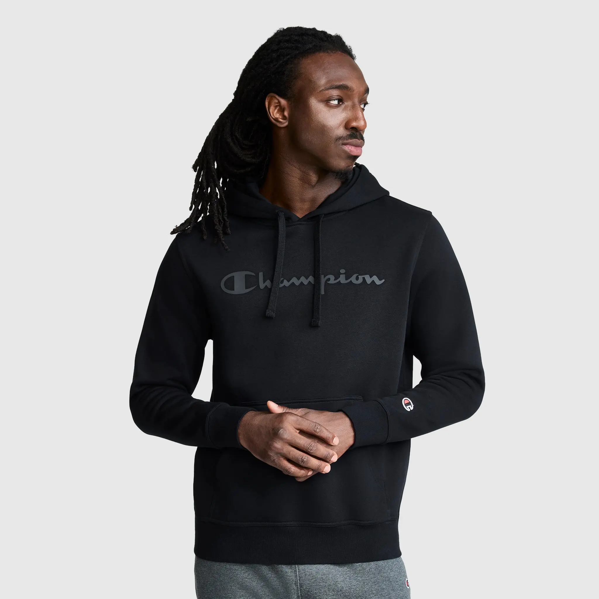 Champion Powerblend Hoodie, Tonal Script Logo