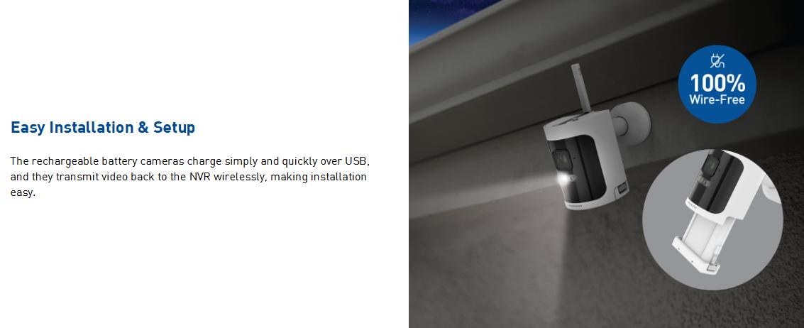 AllSecure600 2K Wireless Security Kit with 3 x Wire-Free Cameras & NVR Tower | SWNVK-600kH2