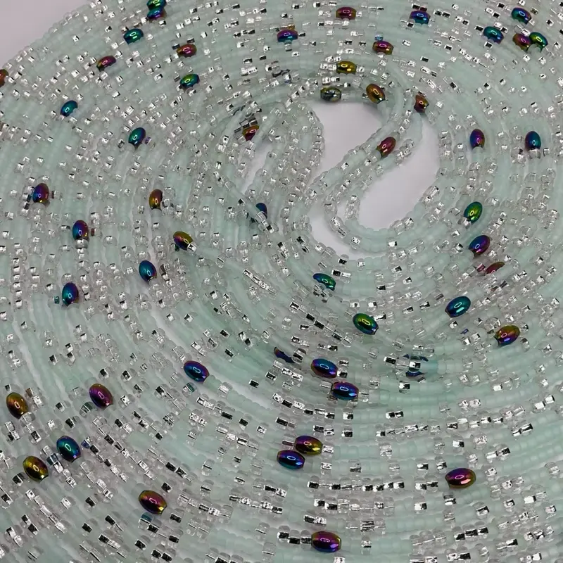 Green light Waistbeads, 60 inches long for your lovely body