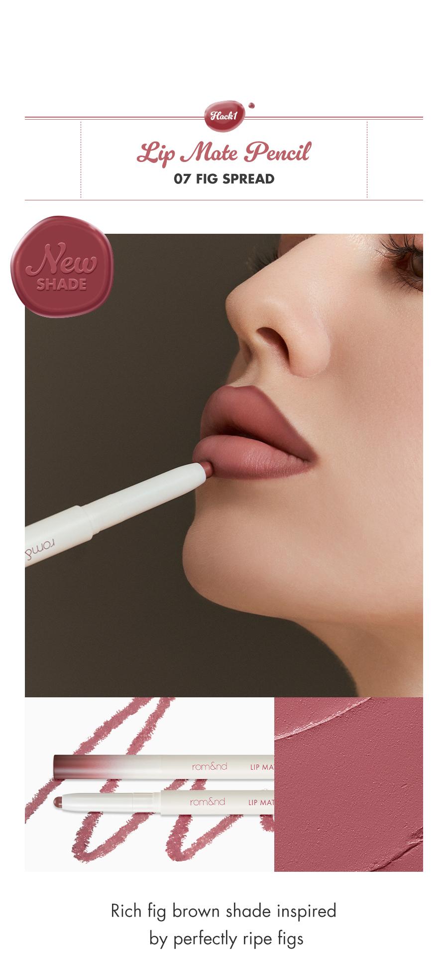 [rom&nd Official Shop] rom&nd LIP VOLUME HACK TRIO (3 Shades, Lip Mate Pencil 0.5g & Melting Balm 3.5g & Color Gloss 4g)