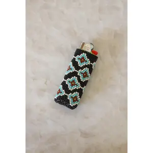 Mint Chip Beaded Lighter Cover