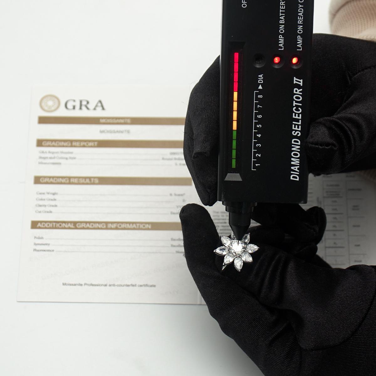 Delzzad 5ct Sunflower Ring Round Synthetic Moissanite Ring Band In 925 Sterling Silver Christmas Gift Delzzad 5ct Sunflower Ring Round Synthetic Moissanite Ring Band In 925 Sterling Silver Christmas Gift