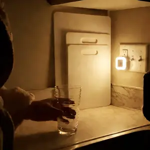 6PCS/Set Wall Mounted LED Night Light for Fall, Smart Light Control Sensor Wall Lights, Plug-in Square Lamps Led Lights for Bedroom, Bathroom, Hallway, Chill Room Furniture,Soft Light,very Suitable for Night and Children,prevent Collision, kids, lighting