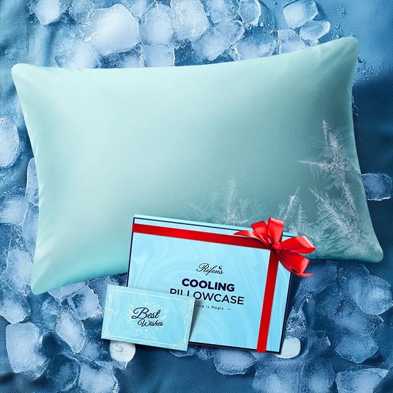 Cooling Pillowcase, Silky Smooth & Wrinkle-Free Bedding, Soft and Refreshing Pillow Cover with Hidden Zipper