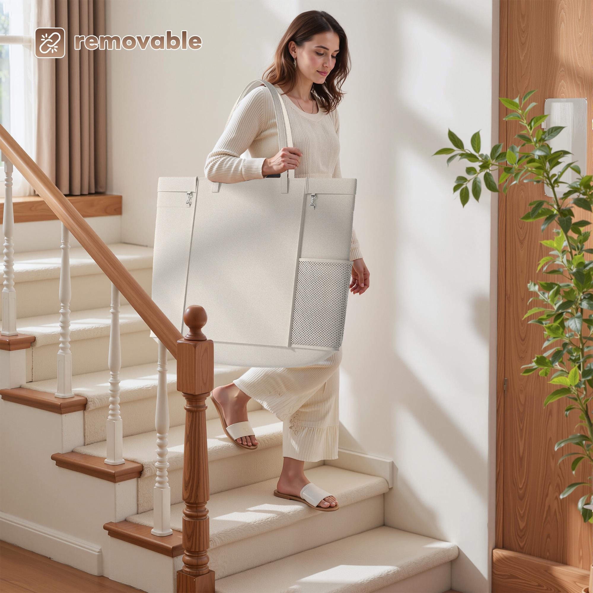 【Mom's SAVIOR】Raybee 170L/45 Gallons Rolling Laundry Basket With Wheels & Laundry Detergent Pocket,Extra Large Washable Laundry Hamper for Home & College Laundry room,Laundry Sorter