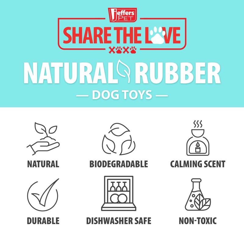 Jeffers Floating Natural Rubber Dog Chew Toy with Vanilla Scent for Dental Health and Water Play