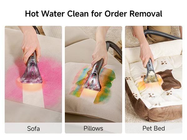 UWANT Portable Carpet Cleaner Machine, Spot & Upholstery Cleaner for Home, Sofa, Couch & Car Interior, Deep Stain Removal Water Extraction Systemr