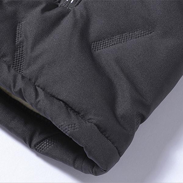 Men’s hooded sleeveless vest, thick fleece lining with stitched seams for heat retention, versatile vest-style design, a warm vest suitable for commuting, outdoor activities, and everyday wear.
