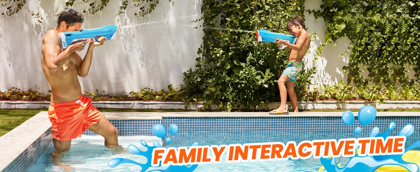Electric Water Blaster, Auto Suction Water Guns, Squirt Guns 39 Ft Range,Battery Powered Squirt Gun,Automatic Water Gun,Water Blaster,Pool Beach Outdoor Party Toys