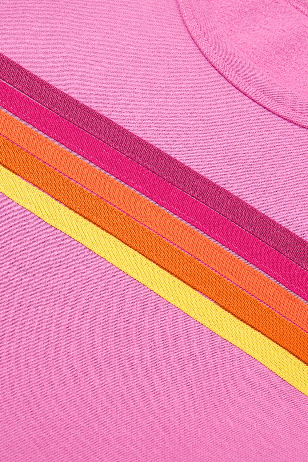 Znacicc Women's  Striped Accent Pullover and Shorts Two Piece Casual  Winteroutfit Set for Comfortable Daily Wear - Clothing, Lounge wear Cute Chic Long Sleeve Crewneck High Waist Womenswear Fitted