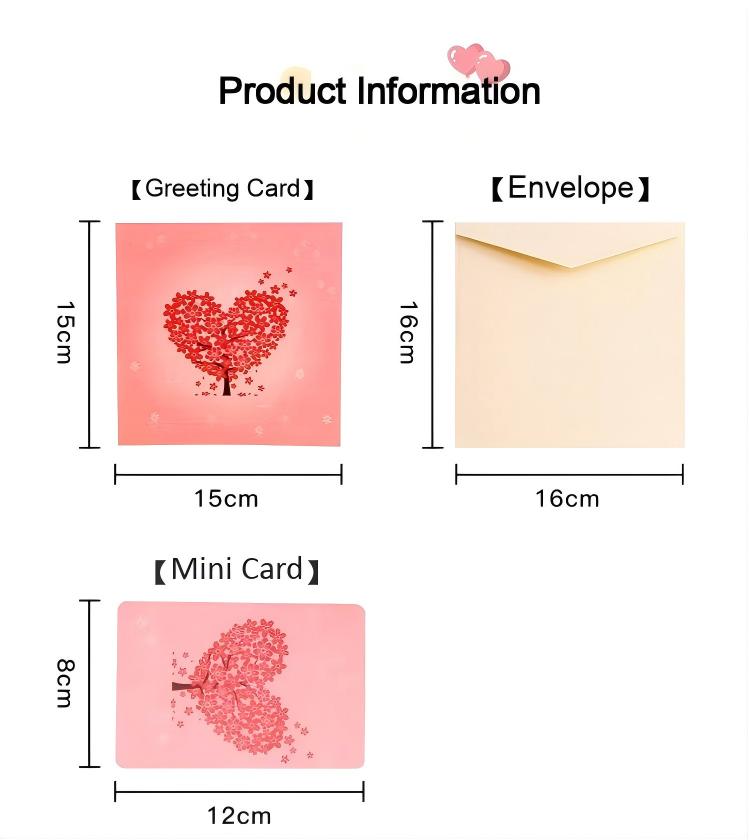 Paper Love Tree Valentine’s Day Card, Paper Art 3D Pop-Up Heart Tree Card – Romantic Love Greeting Card, Everlasting Heart Tree Valentine Gift for Her, Girlfriend, Wife, Boyfriend, Husband, Mom, Perfect for Birthdays & Wedding Anniversaries