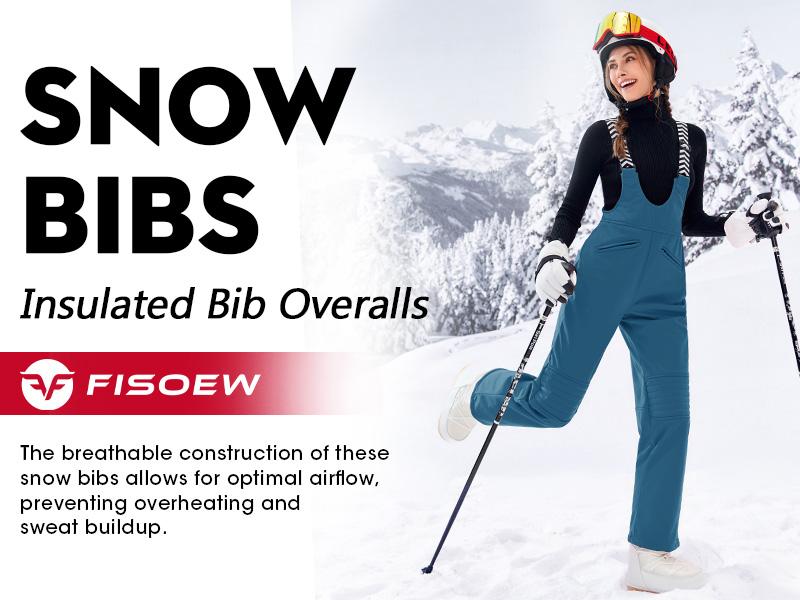 Fisoew Womens One Piece Ski Suit Warm Waterproof Snowsuits Winter Snow Jumpsuits Outdoor Sports Outerwear