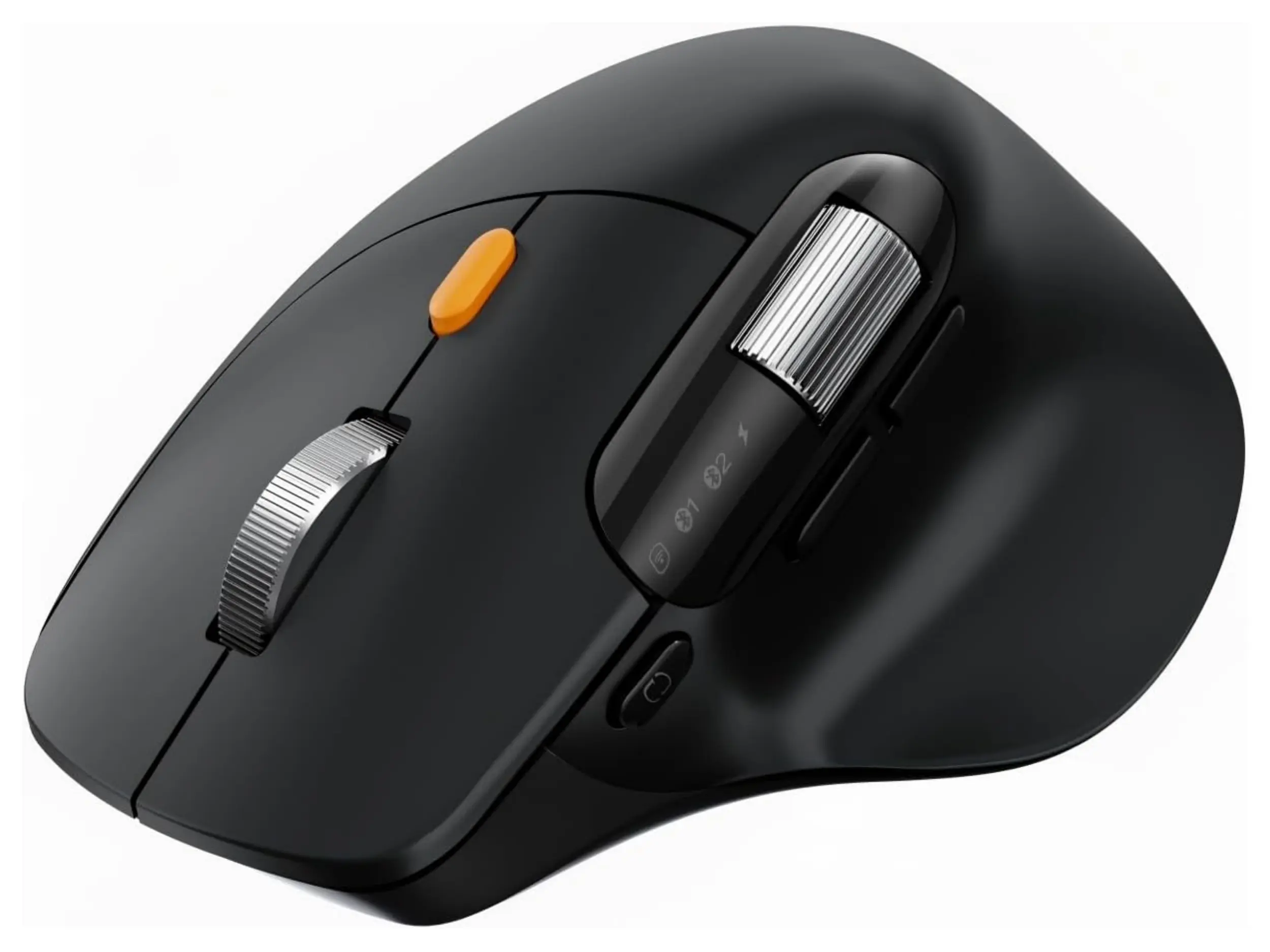 ProtoArc Ergonomic Feature Mouse - 2x Bluetooth, USB Cordless Office Mouse, Silent, Rechargeable, 8000 DPI, Fast Scrolling Thumb Wheel, Customizable Buttons, Compatible with Windows/Mac/Android
