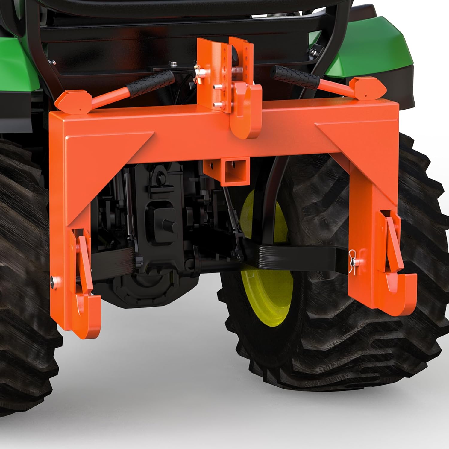 YITAMOTOR 3 Point Quick Hitch Attachment for Category 1 Tractors, 3000LBS Heavy Duty 3 Pt Tractor Hitch with 2" Receiver, Adjustable 5 Level Bolt for Farm & Ranch Equipment