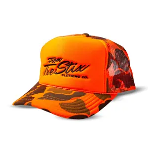 Blaze Orange Camo Hat