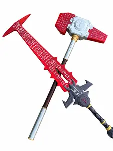 Kinstore 47" Doom PU Foam Eternal Slayer Non-Functional Cosplay Safe Foam Sword Soft Foam Hammer For Costume Video Game Collection Anime Props