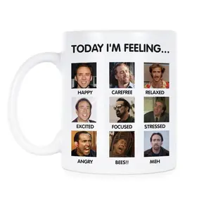 Nicolas Cage Mug, Funny Meme Gift for Fans and Movie Lovers