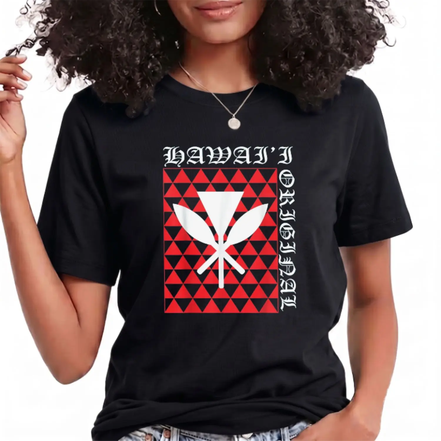 Hawaiian Islands Hawaiian Kanaka Maoli Pride Summer Casual Shortsleeve Cotton T-Shirt