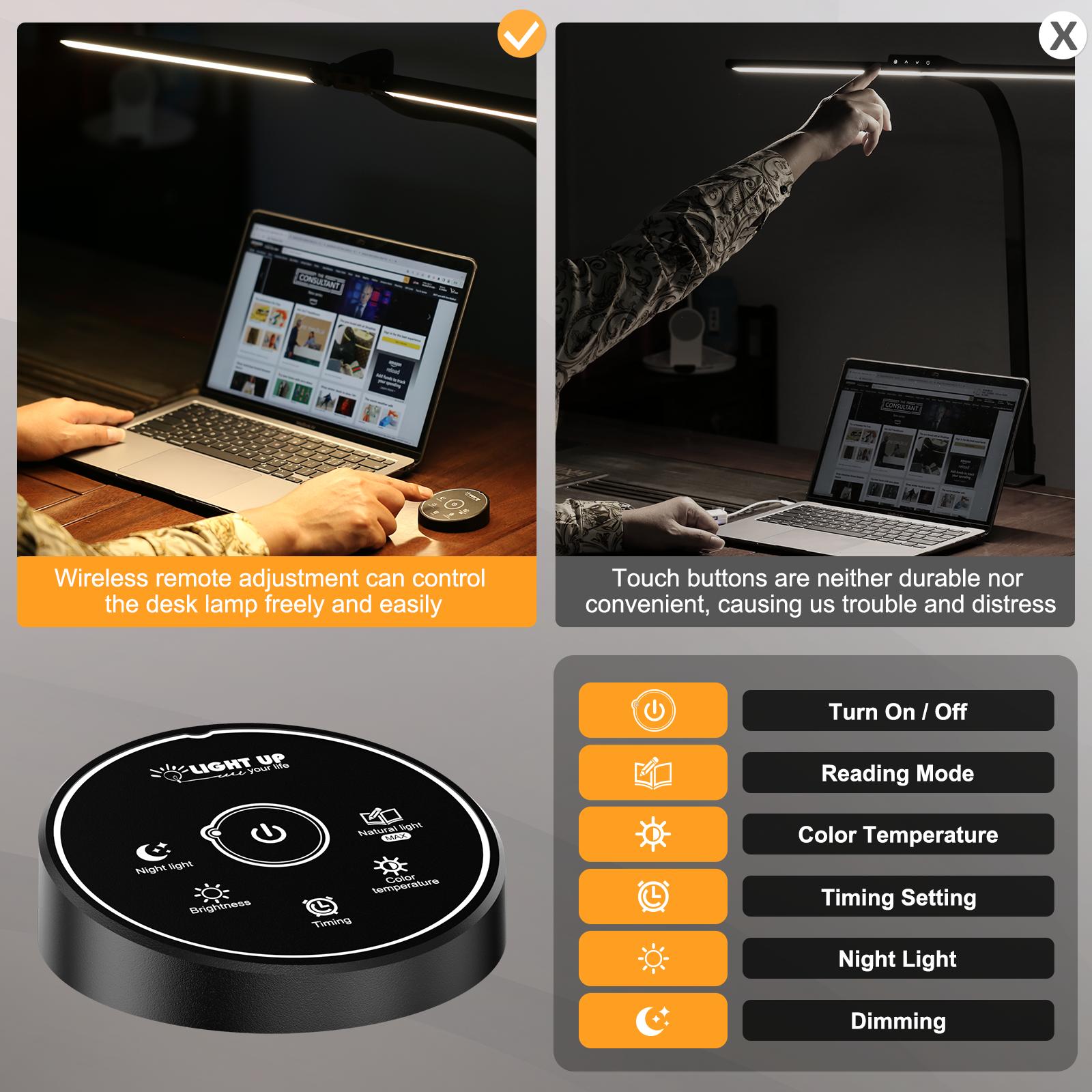 Maybel Led Desk Lamp for Office Home - Eye Caring Architect lamp with Clamp,Dual Screen Computer Monitor Work Smart Light: 24W 5 Color Flexible Adjustable Lighting Table Lamp for Study White Maybel Led Desk Lamp for Office Home - Eye Caring Architect lamp with Clamp,Dual Screen Computer Monitor Work Smart Light: 24W 5 Color Flexible Adjustable Lighting Table Lamp for Study White