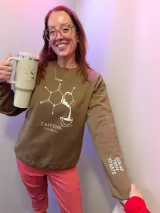 Enerjava Sweatshirt with Caffeine Molecule Design