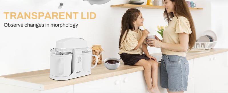 Pukomc Ice Cream Maker Machine for Home Use with Two Ice Cream Bowls Simple Operation Easy to Clean White Easy Fast Use Perfect Dessert,The best Christmas New Year gift