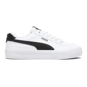 PUMA Mens Court Classic Vulcanized Formstrip Sl Lace Up Sneakers Shoes Casual - White
