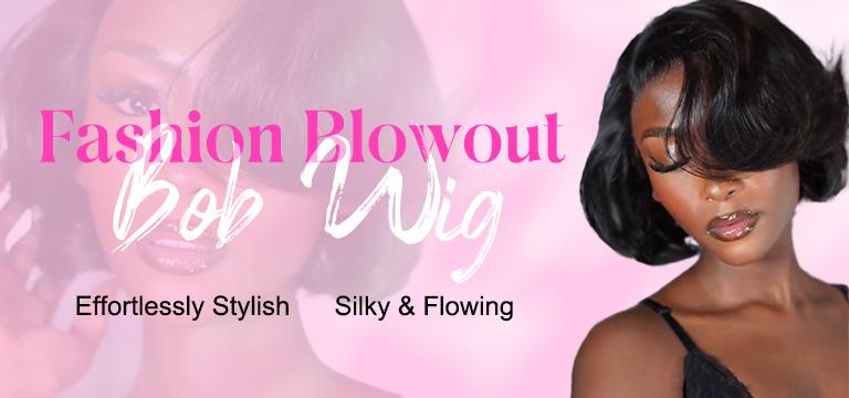 [New In] BGMgirl Blowout Short Bob Straight 7x5 Lace Wear Go Wig Pre-Bleached Tiny Knots Pre-Styled C Part Design Glueless Human Hair Wig Fashion Look eve valentines day gift