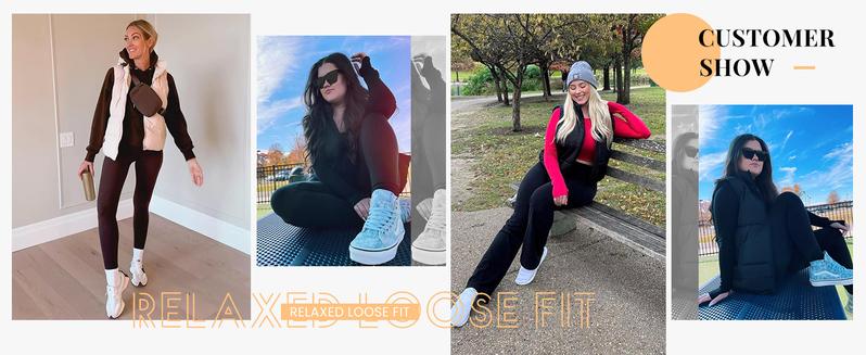 Naduo Women's Winter Puffer Vest with Removable Hood Zip-Up Lightweight Sleeveless Outerwear Fitted Casual Chic Style Solid Color Plain Pattern