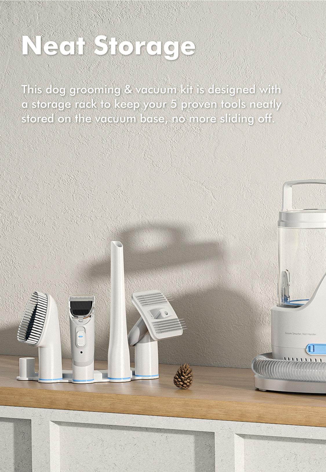 Neakasa P2 Pro Pet Grooming Kit, Dog Clippers 99% Hair, Pet Grooming with 5 Proven Tools, 2L Large-Capacity Easy Empty Dustbin for Dogs Cats Animals