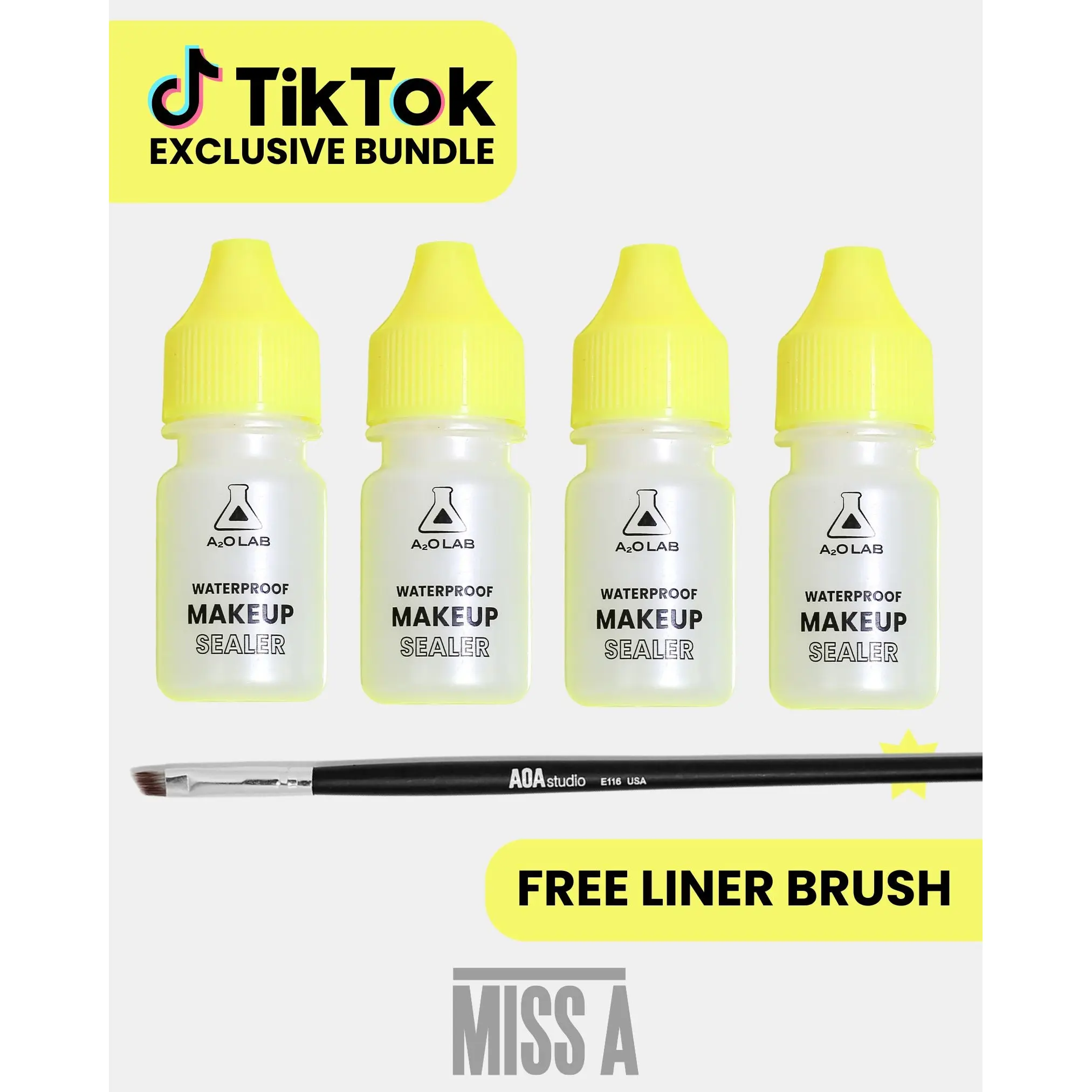 Sealer Stock Up Bundle - VIRAL Waterproof Eyeliner Hack Bundle: 3 Makeup Sealers + E116 Brush