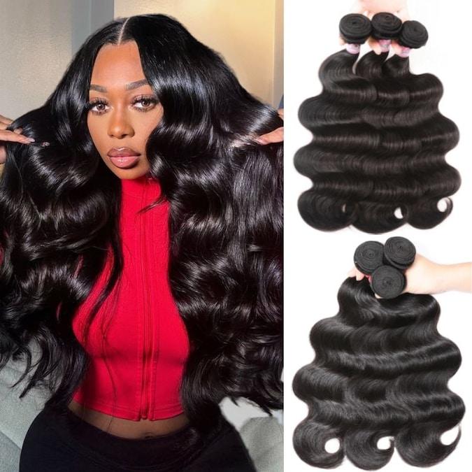 UNice Body Wave Human Hair Bundles Brazilian Virgin Hair Weave Extensions Sew in Bundles Straight Water Wave Kinky Straight