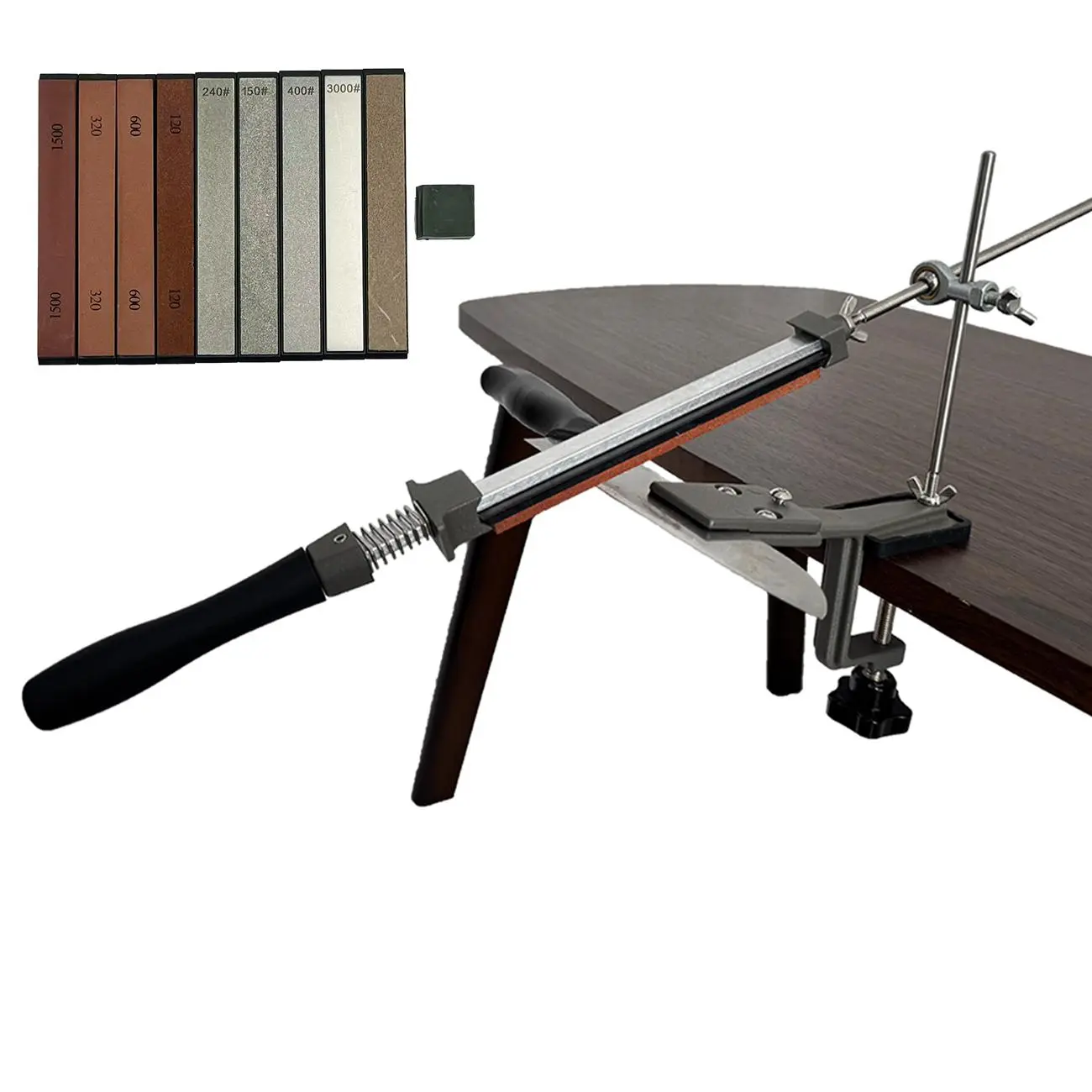 Knife Sharpening Kit, Professional Knife Sharpening Stone with Fix Angle Design, Knife Sharpening Tool Cutting Kitchenware for Home Kitchen Restaurant