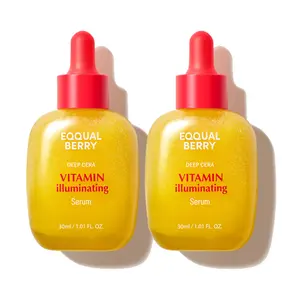 EQQUALBERRY Vitamin Illuminating Serum 2Pcs – Brightening Vitamin C Serum with Niacinamide | Strengthens skin barrier | Hydrates using Ceramide and Hyaluronic Acid, 1.01oz / 30ml