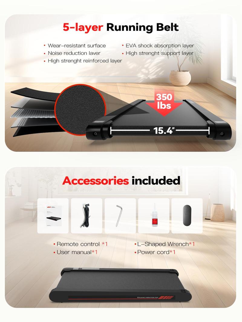 Walking Vibration Pad,Vibrating Plate, Remote Control & APP, Lightweight Under Desk Treadmills For Home & Office,Servo Motor Technology, 3 in 1 Portable Walking Pad Treadmill, 350 Lbs Capacity,4 Fat-Burning Modes, 3.8 Mph, 22 Lbs Walking Vibration Pad,Vibrating Plate, Remote Control & APP, Lightweight Under Desk Treadmills For Home & Office,Servo Motor Technology, 3 in 1 Portable Walking Pad Treadmill, 350 Lbs Capacity,4 Fat-Burning Modes, 3.8 Mph, 22 Lbs