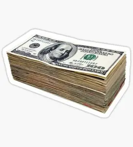 Money Sticker – Cash Aesthetic Vinyl Decal for Laptop, Phone, Car