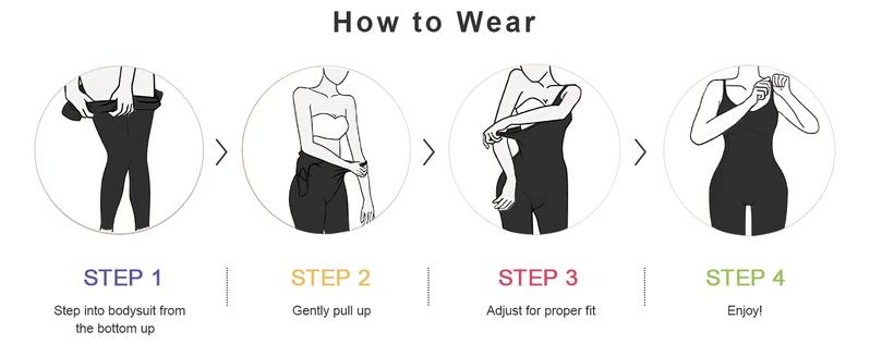 SHAPERX  Full Body Shapewear Tummy Control High Waisted Leggings Stretchy Bodysuit Black Sculpting