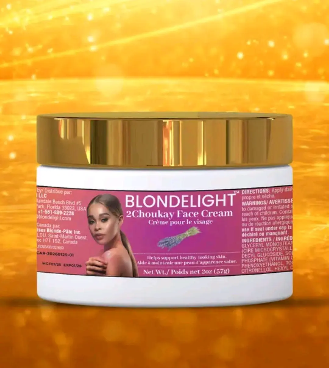 BlondeLight 2choukay Face Cream 2oz, Blondenators, worldcashop usa - blondedyferdinand, blondesnap