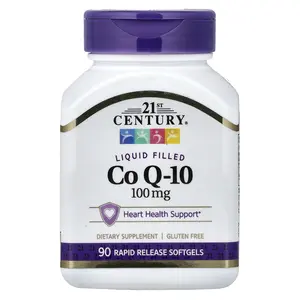 21st Century Liquid Filled CoQ-10, 100 mg, 90 Rapid Release Softgels