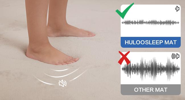 Huloo Sleep Ultra Soft Memory Foam Play Mat for Tummy Time, 1.3" Thick Non-Slip Crawling Mat, Non-Toxic Velvet Nursery Floor Mat