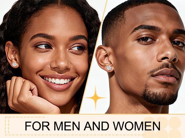 Delzzad 18k Gold-Plated Floral Stud Earrings Flower Lab-Created Moissanite Stud Earring Screw Back/Butterfly Back S925 Sterling Silver Moissanite Jewelry Perfect Birthday Mother’s Day Unisex Christmas Gift for Men Women Wedding Set