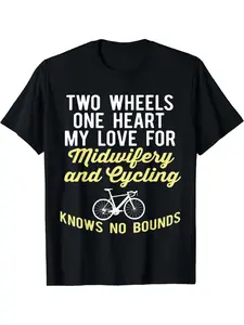 Midwife OB Cyclist Bicycle Cycling Midwifery T-Shirt
