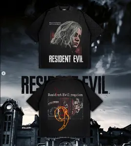 Grace Ashcroft Resident evil 9 requiem Edition Double Printed Oversize Lightweight Tee TV series game Vintage Graphic Design Top Cotton Comic Movie Superheroes Streetwear T-Shirt Clothes Menswear Womenswear.
