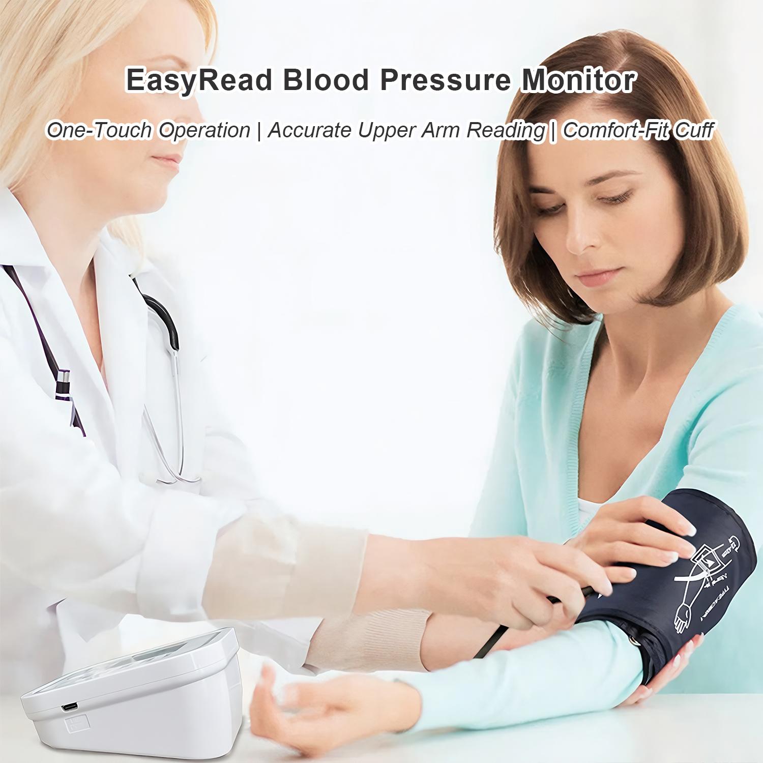 Blood Pressure Monitor, Blood Pressure Machine Upper Arm Large Cuff(8.8"-17.7"), High Automatic Blood Pressure Monitors Cuff for Home Use, (BP) Manual Arm Blood Pressure Monitors, 2 * 99 Memory
