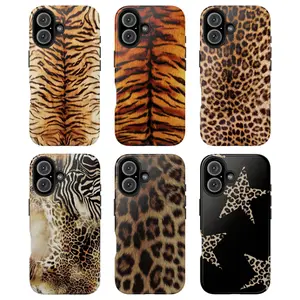 Wild Animal Print Phone  – Tiger, Leopard & Zebra Patterns Design - Anti-Drop, Waterproof, Shockproof,Tough  – Glossy Finish, Scratch-Resistant Full Protection Case Rubber Cloth Shell Smartphone..Iphone 17 16 15 14 13 12 11 cases