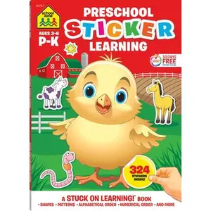 School Zone Preschool Sticker Learning Workbook -- School Zone, Paperback