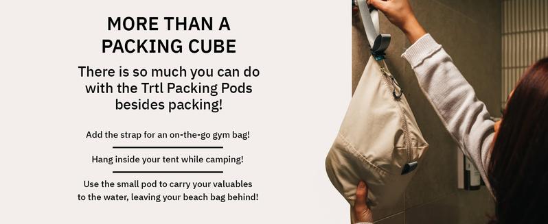 trtl Packing Pods - Packing Cubes for Travel - Made with Water-Resistant Material - Comes with Small, Medium, and Large Cubes trtl Packing Pods - Packing Cubes for Travel - Made with Water-Resistant Material - Comes with Small, Medium, and Large Cubes